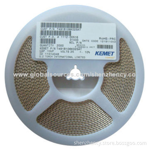 Tantalum Capacitors, T491B106K025AT, 10UF 25V 10% 1411, B Case